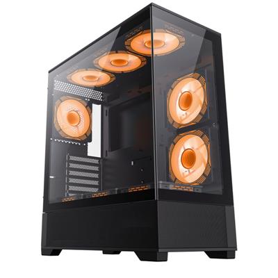 Gabinete Gamemax Vista AB Black x6 Fan ARGB E-ATX