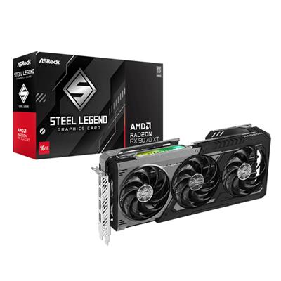 Placa de Video ASrock RX 9070XT 16gb Steel Legend 