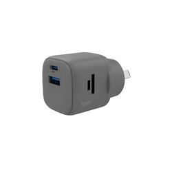Cargador Wyvolt Typo C y Tipo A 30W Gris