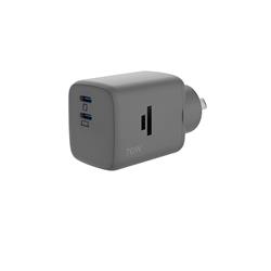Cargador Wyvolt Tipo C x2 70W Gris